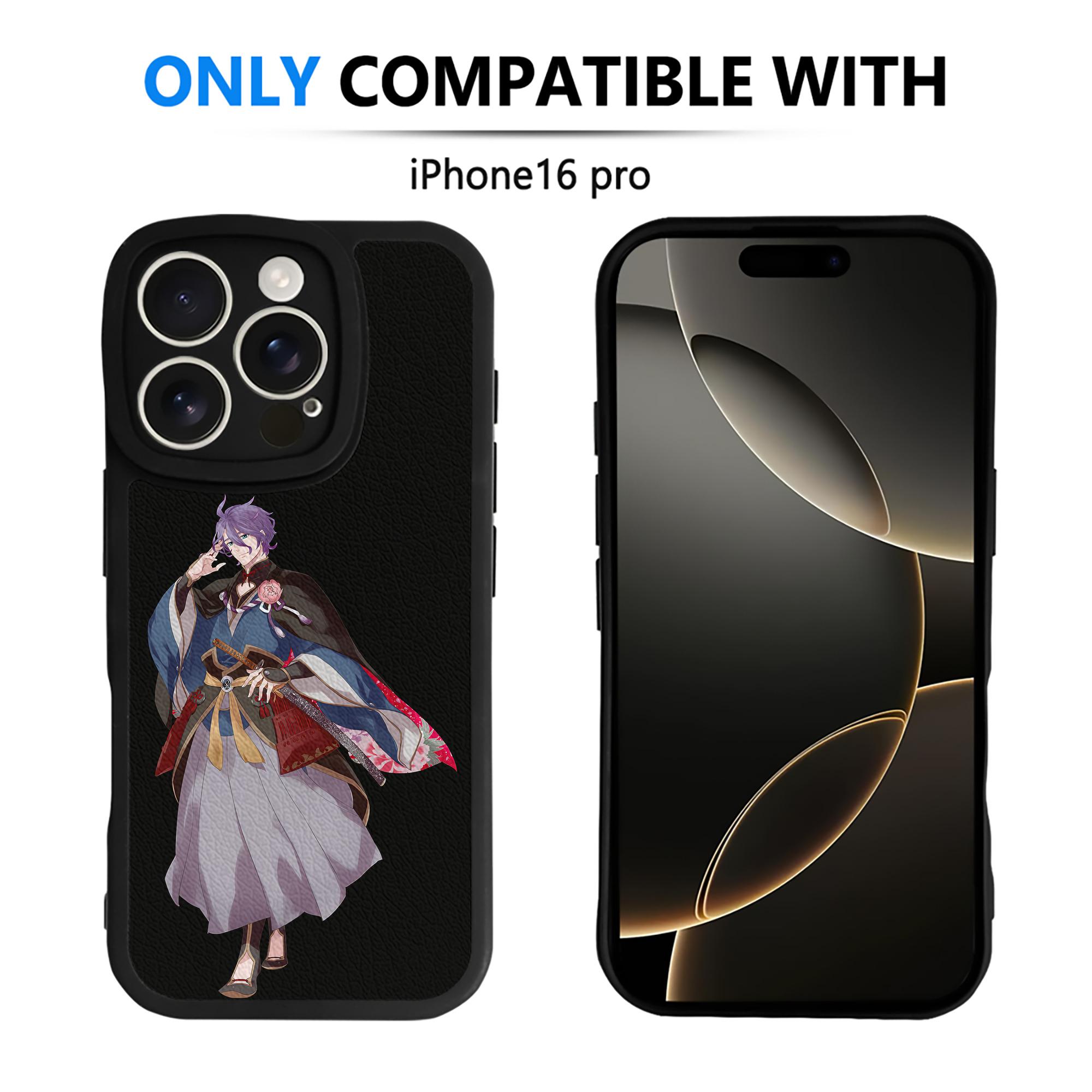 （画像用） 刀剣乱舞 Touken Ranbu 【iPhone 16シリーズ対応】シリコンスマホケース（レザー調） 材質：シリコン